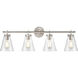 Aliza 4 Light 35 inch Brushed Nickel Vanity Light Wall Light